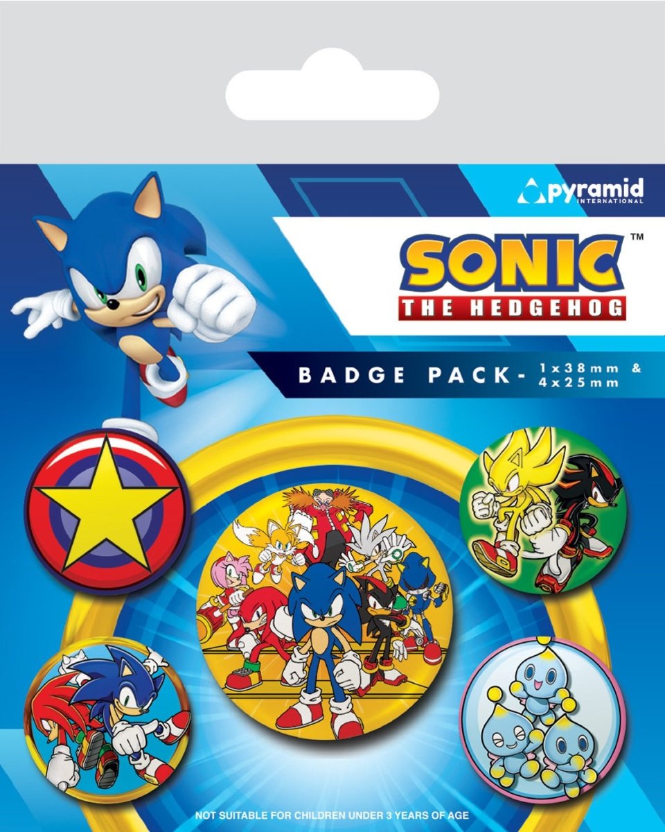 Sonic Pins Team Speed 5-pk - Supernerds