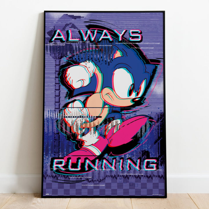 Sonic Plakat Always Running - Supernerds