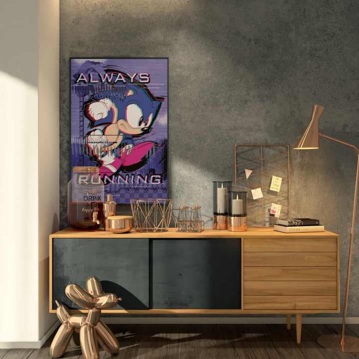 Sonic Plakat Always Running - Supernerds