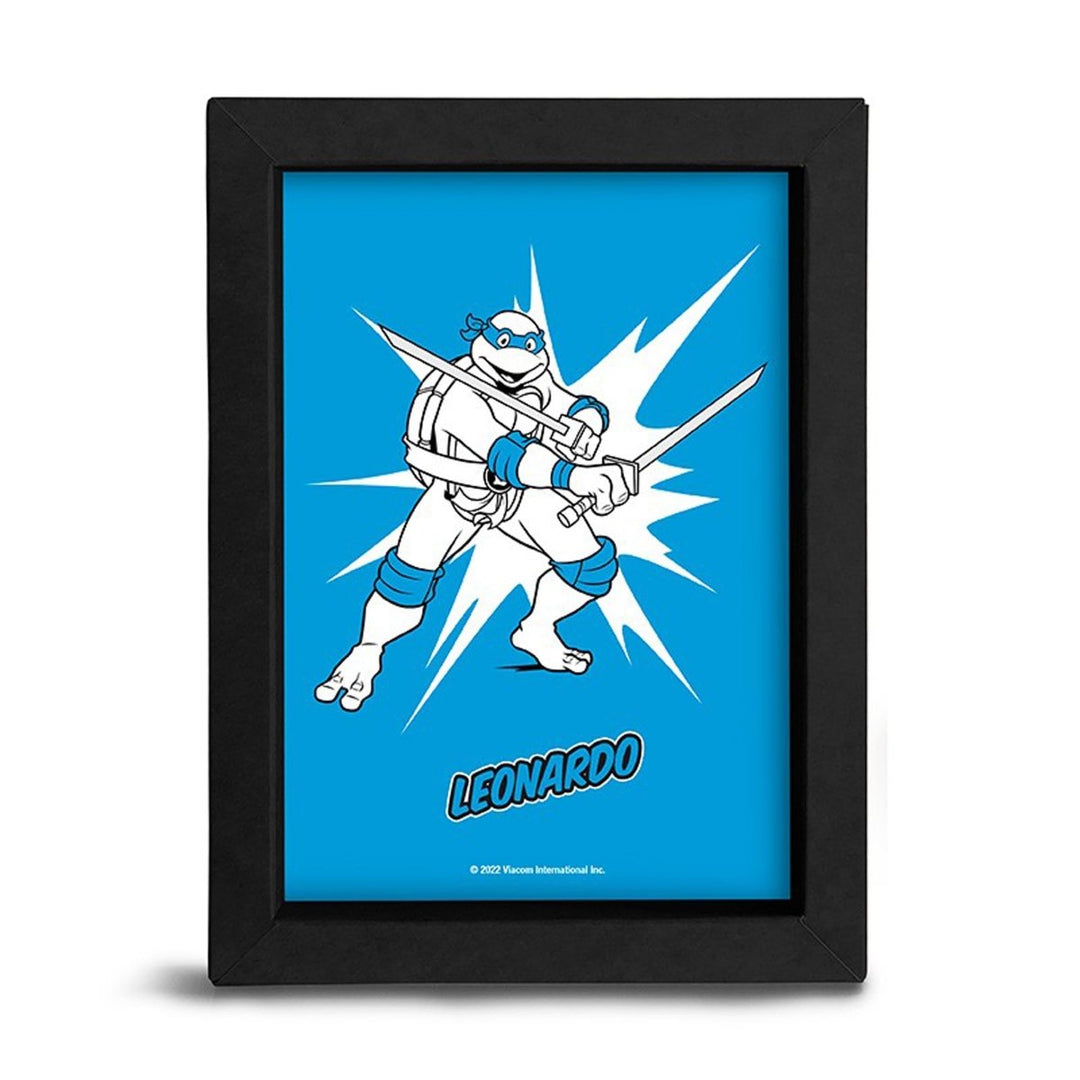 Turtles Innrammet Bilde 15x20 Leonardo - Supernerds