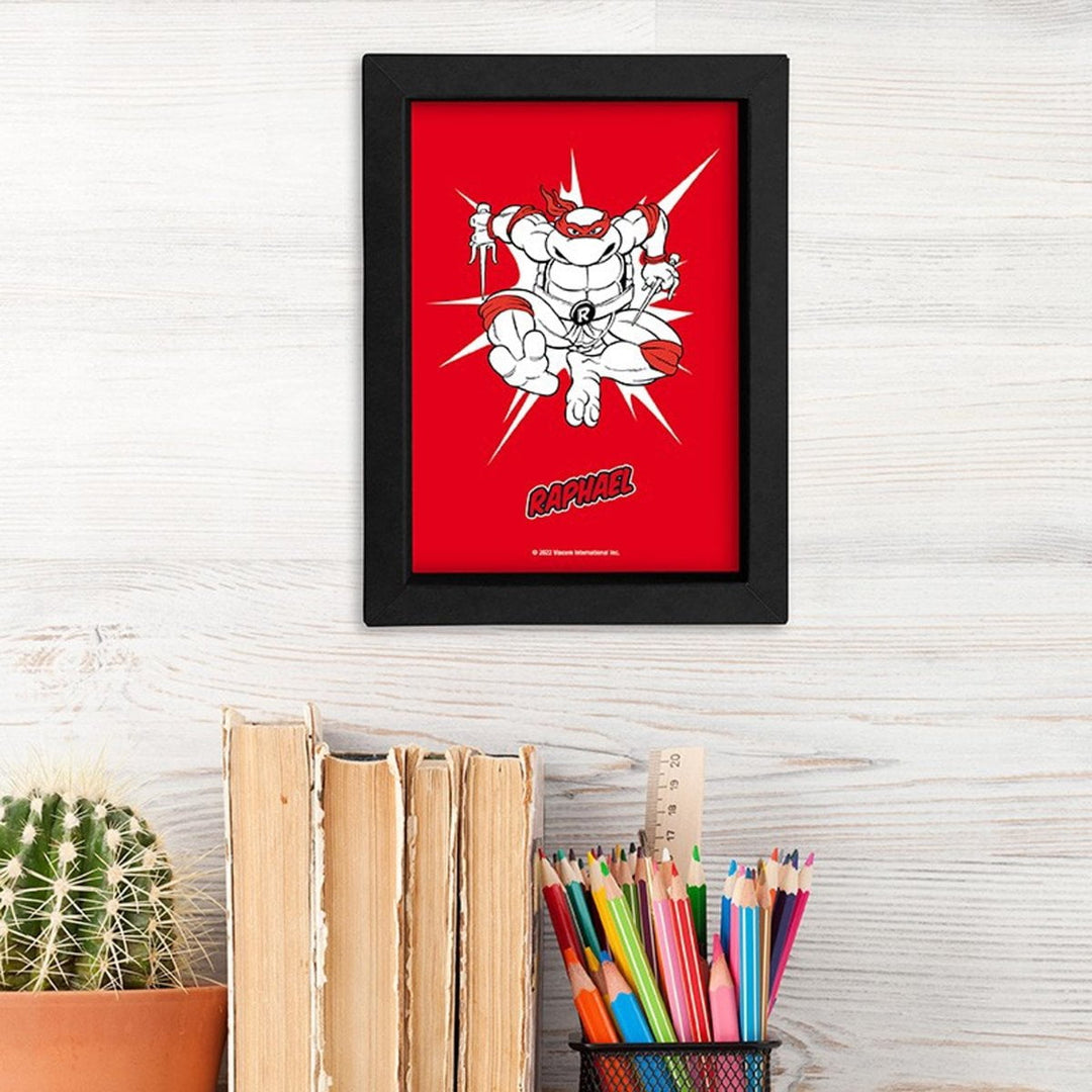 Turtles Innrammet Bilde 15x20 Raphael - Supernerds
