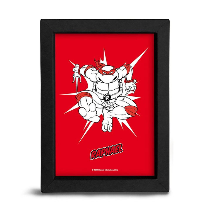 Turtles Innrammet Bilde 15x20 Raphael - Supernerds