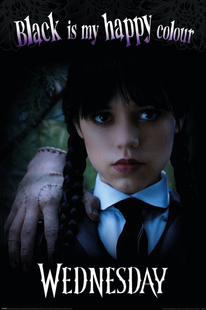 Wednesday Plakat Black Is My Happy Colour - Supernerds